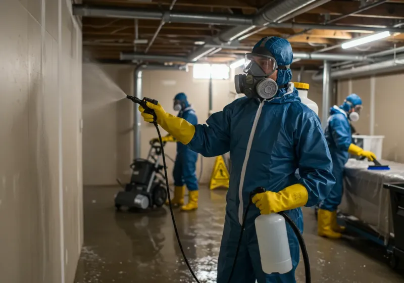 Basement Sanitization and Antimicrobial Treatment process in Maharishi Vedic City, IA
